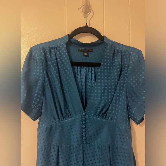 Banana Republic Blue Wrap A-Line Dress - Picture 5 of 7